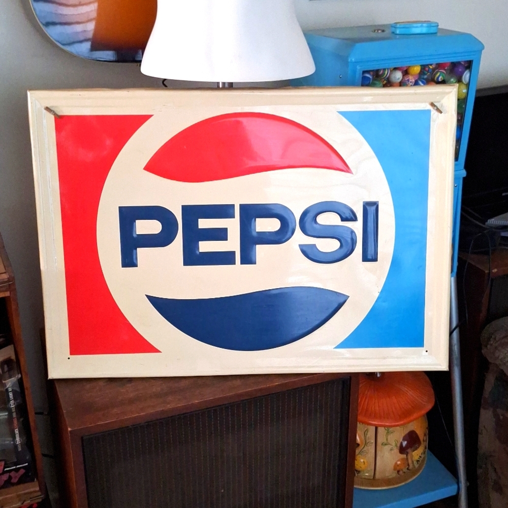 Pepsi Retro Art & Decals Red and Blue Wall Decor
